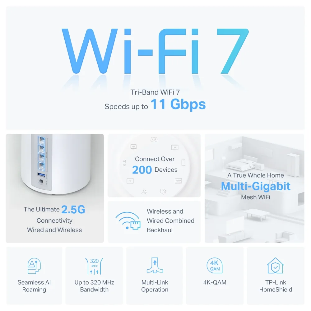 TP-Link TP-Link Deco BE65 3-pack mesh Wi-Fi system — product photo