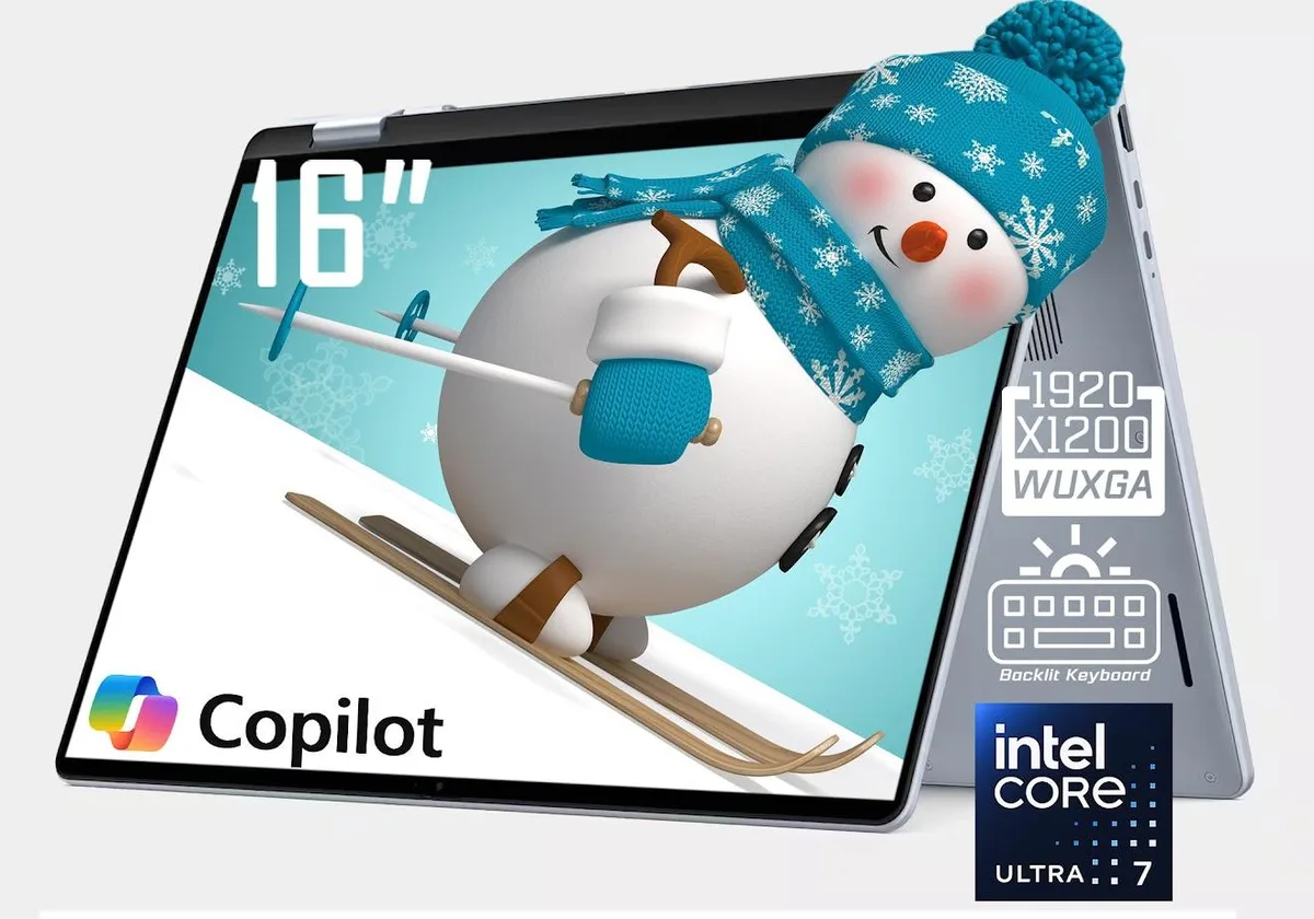 DELL DELL Plus 2-in-1 Laptop 16" WUXGA Touch Intel Core Ultra 7 256V 16GB 1TB SSD Blue — product photo