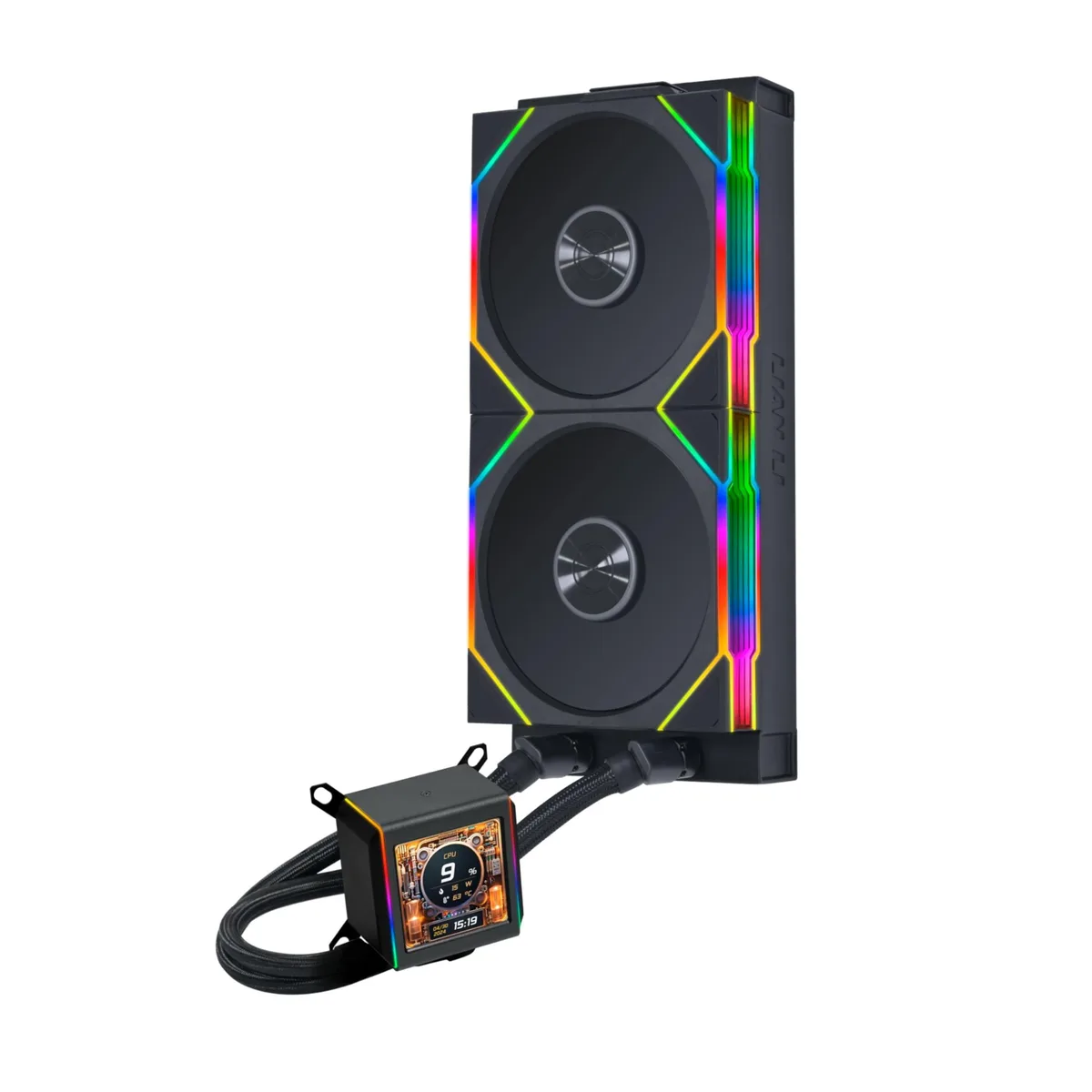 Lian Li Lian Li Galahad II LCD TL 280 mm liquid cooler 2.88" IPS 480 x 480 Black — product photo
