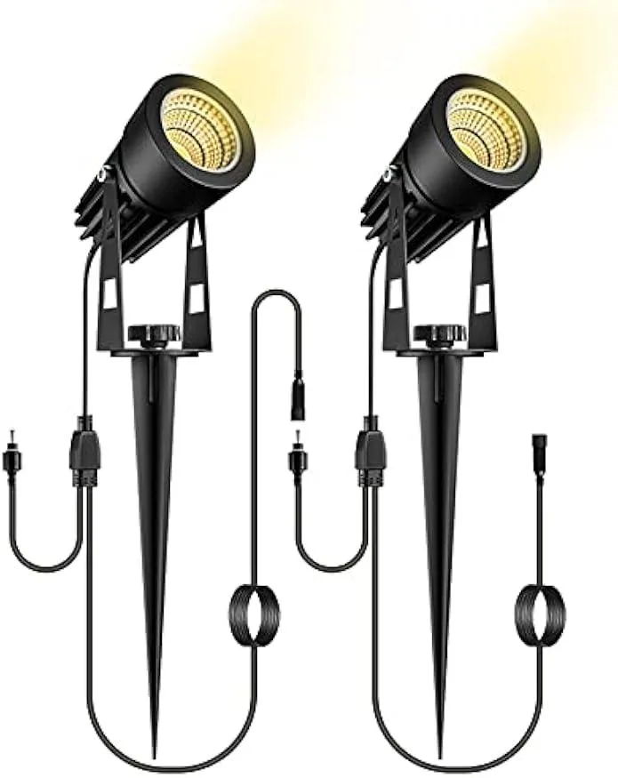 TAURKENAM TAURKENAM 2 Pack 3W Extension Lights 9.84ft Cables IP65 Waterproof power adapter — product photo