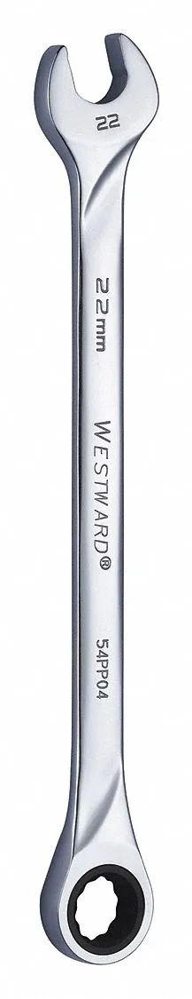 Chrome combination wrench 22 mm 13 in long