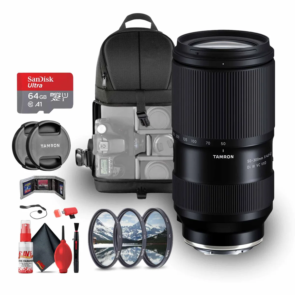 Tamron Tamron 50-300mm f/4.5-6.3 Di III VC VXD Sony E camera lens — product photo
