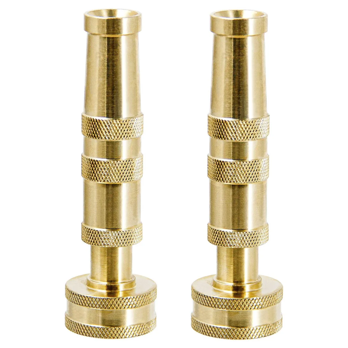 Brass Adjustable Twist Hose Nozzle 2 Pack — product photo