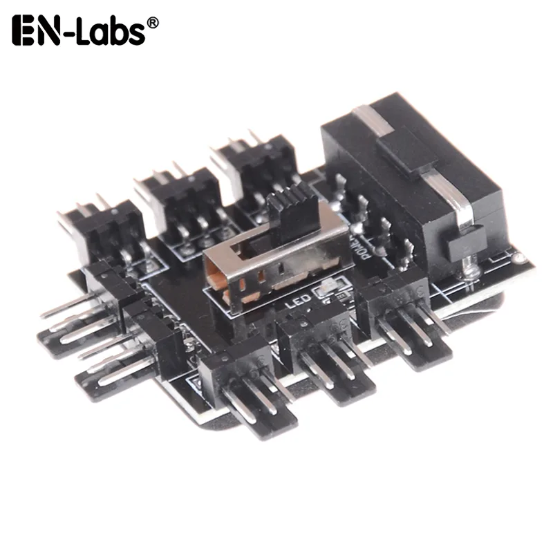 EN-Labs EN-Labs 11-001-406D 8-port 3-pin fan hub internal power cable — product photo