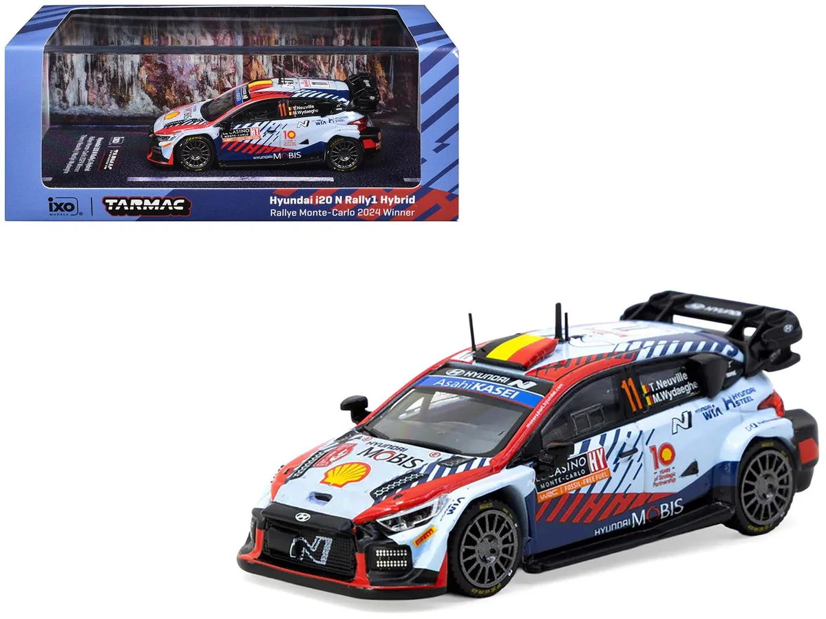 Tarmac Works Tarmac Works Hyundai i20 N Rally1 Hybrid #11 Winner Monte-Carlo 2024 1/64 Hobby Collectible — product photo