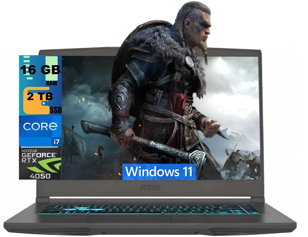 MSI MSI Thin 15 Raider i7 13620H RTX 4050 16GB 2TB gaming laptop — product photo