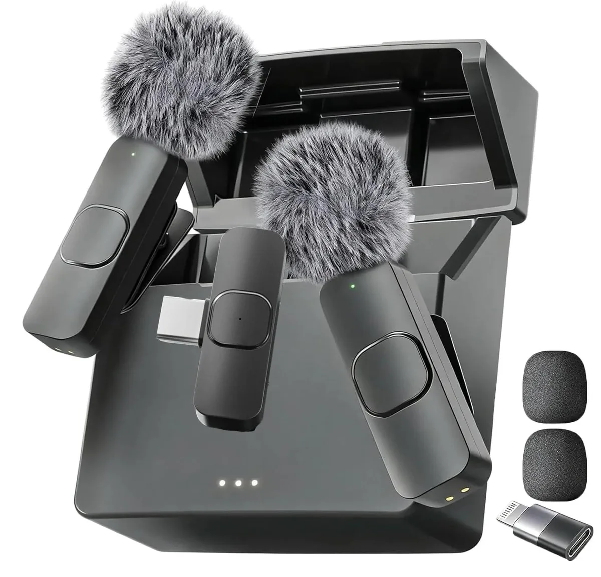 Mini Mic Pro Wireless Lavalier Microphone Kit with Charging Case — product photo