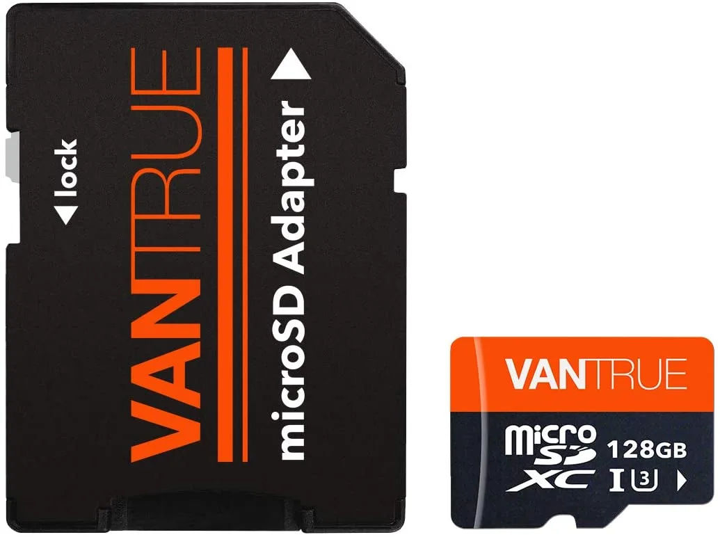 Vantrue Vantrue 128GB U3 V30 Class 10 MicroSDXC UHS-I Memory Card with Adapter — product photo