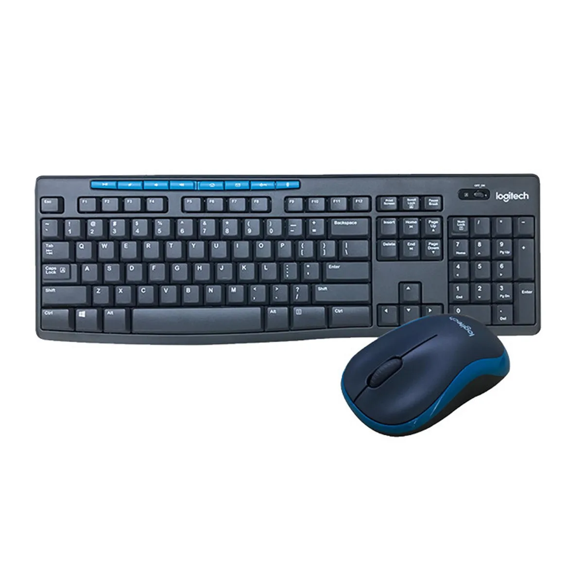 Logitech Logitech MK275 Wireless Keyboard &amp; Mouse Set, Black Blue — product photo