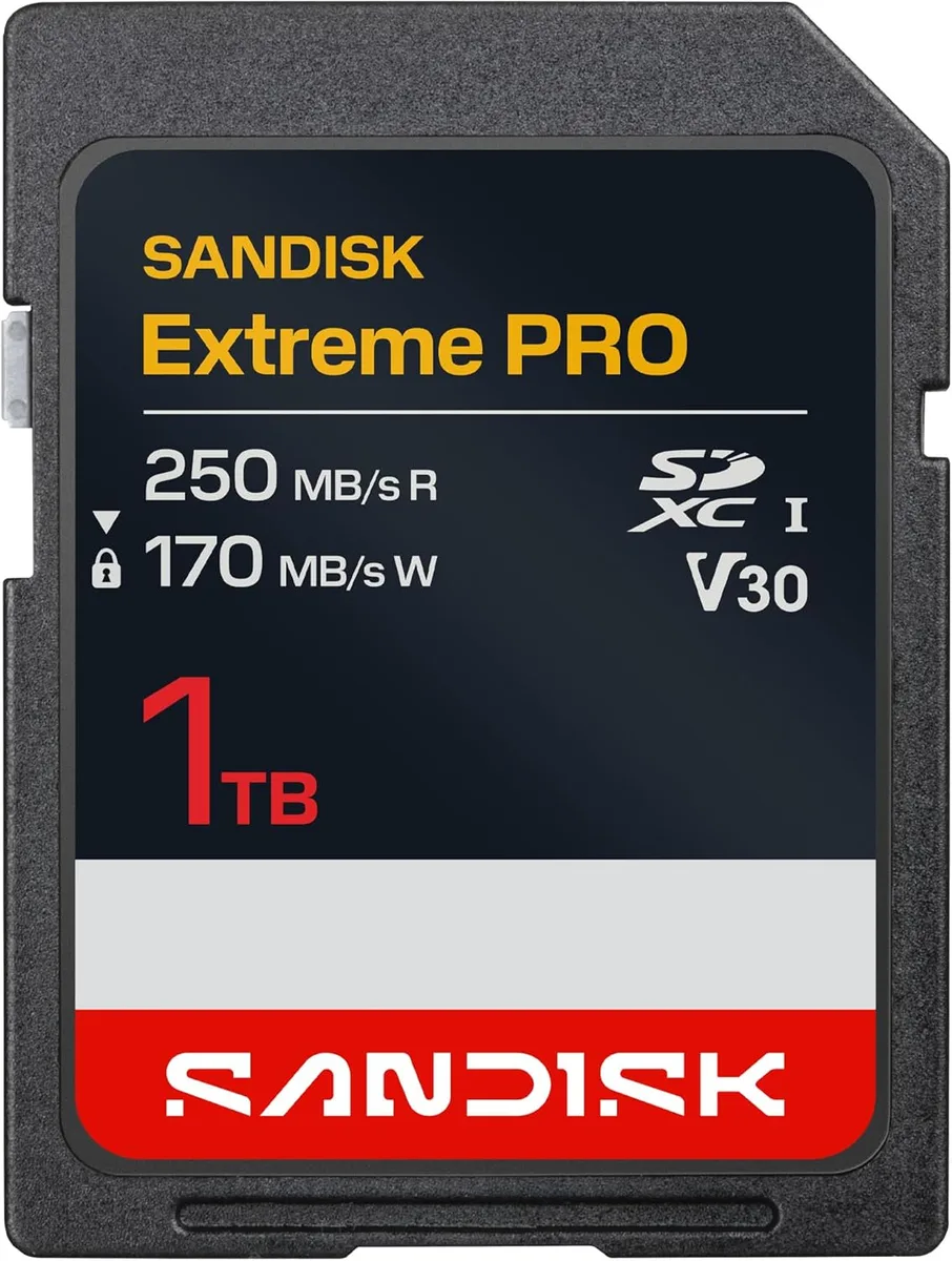SanDisk SanDisk Extreme PRO SDXC UHS-I 1TB 250MB/s 170MB/s U3 V30 SDSDXXJ-1T00-GSCIN — product photo