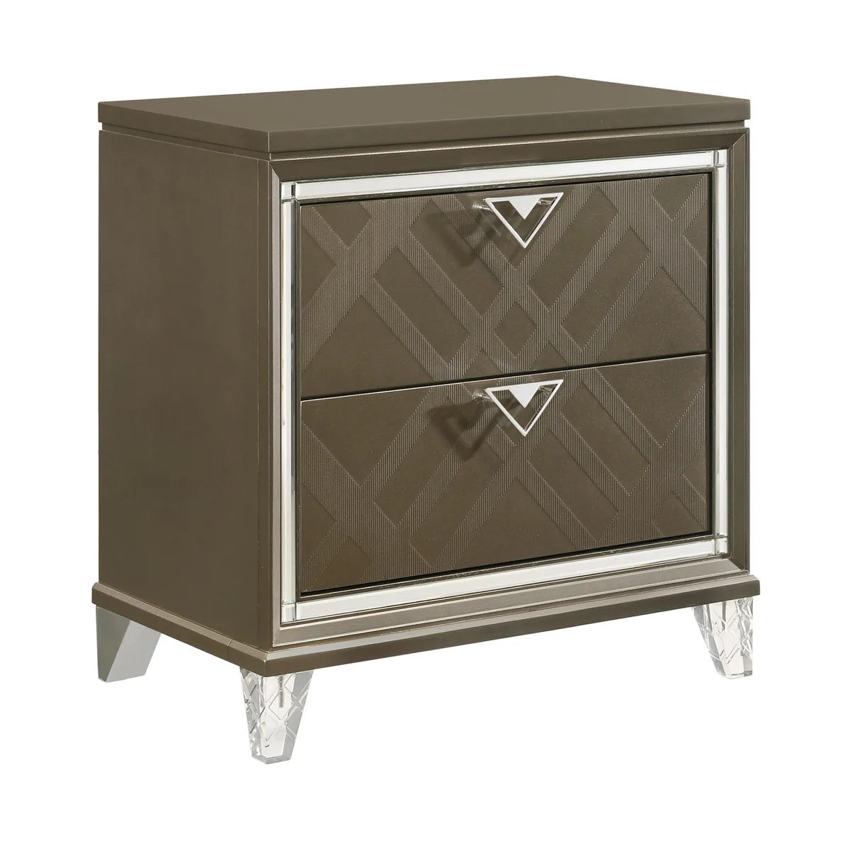 tuphen tuphen Dark Champagne 2-drawer Nightstand — product photo