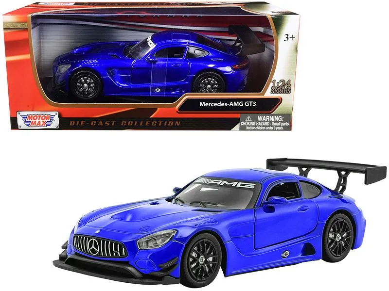 MOTORMAX MOTORMAX 73386 Mercedes AMG GT3 Bright Blue 1/24 Diecast Vehicle — product photo