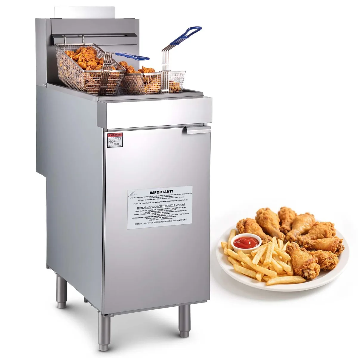 VEVOR VEVOR GF90 Commercial Deep Fryer Natural Gas 40 lbs 90000 BTU — product photo