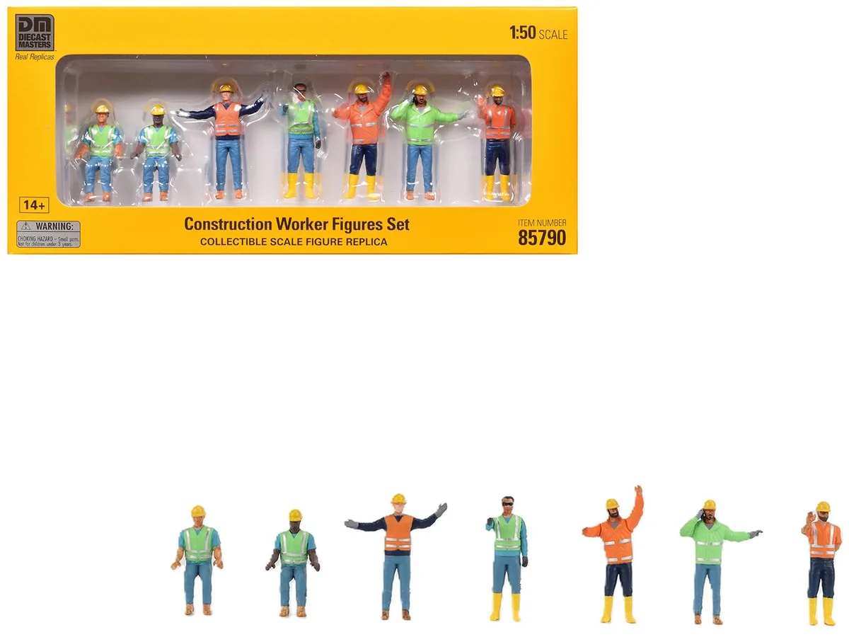 DieCast Masters DieCast Masters Construction Workers 7 Figure Set 1/50 Scale — product photo