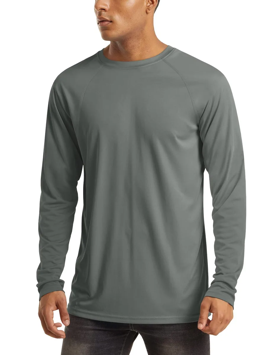  MAGCOMSEN Long Sleeve Rashguard Dark Grey UPF 50 — product photo