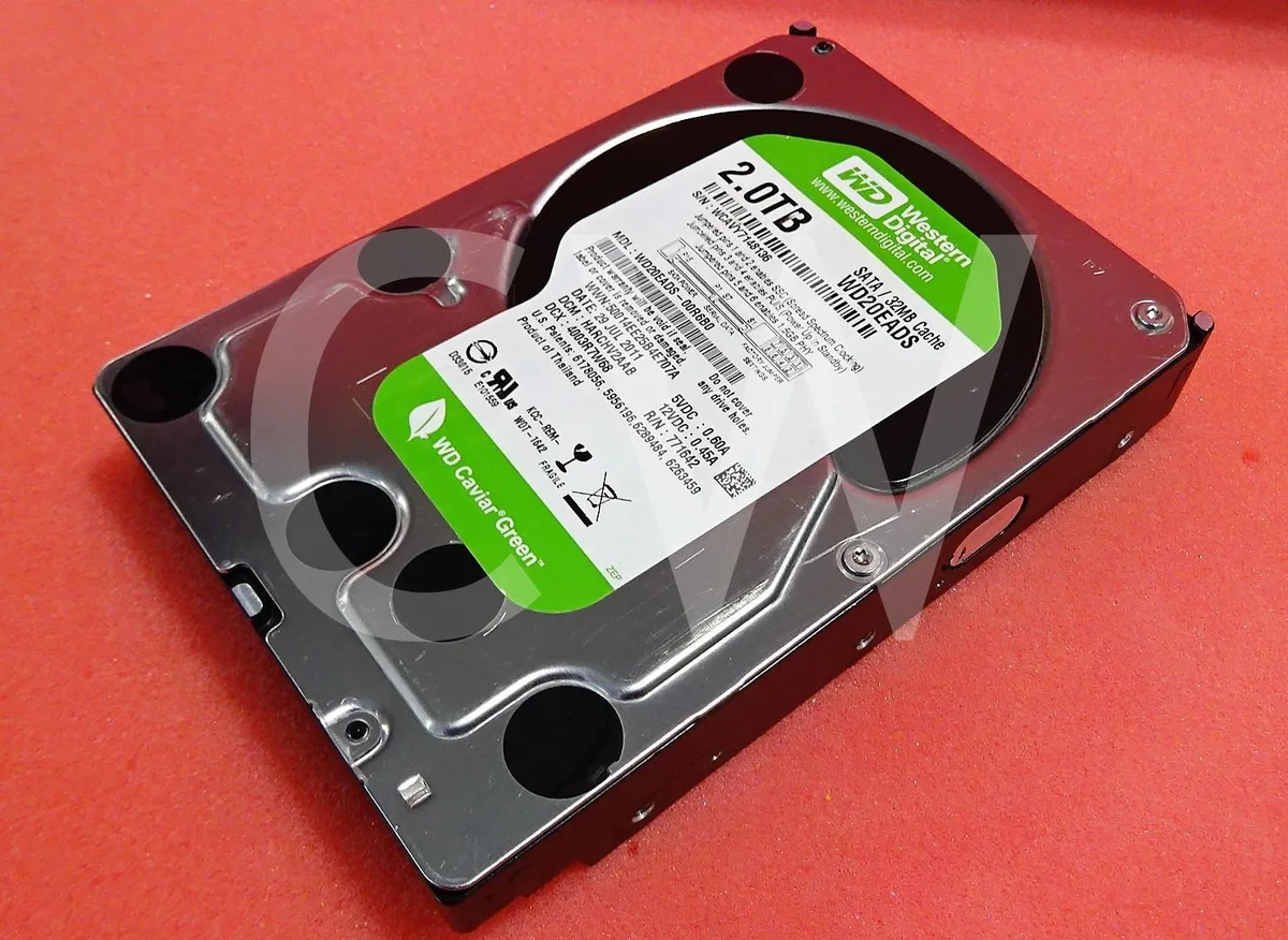 Western Digital Western Digital WD20EADS 2TB 5.4K RPM 32MB 3.5" SATA internal hard drive — product photo