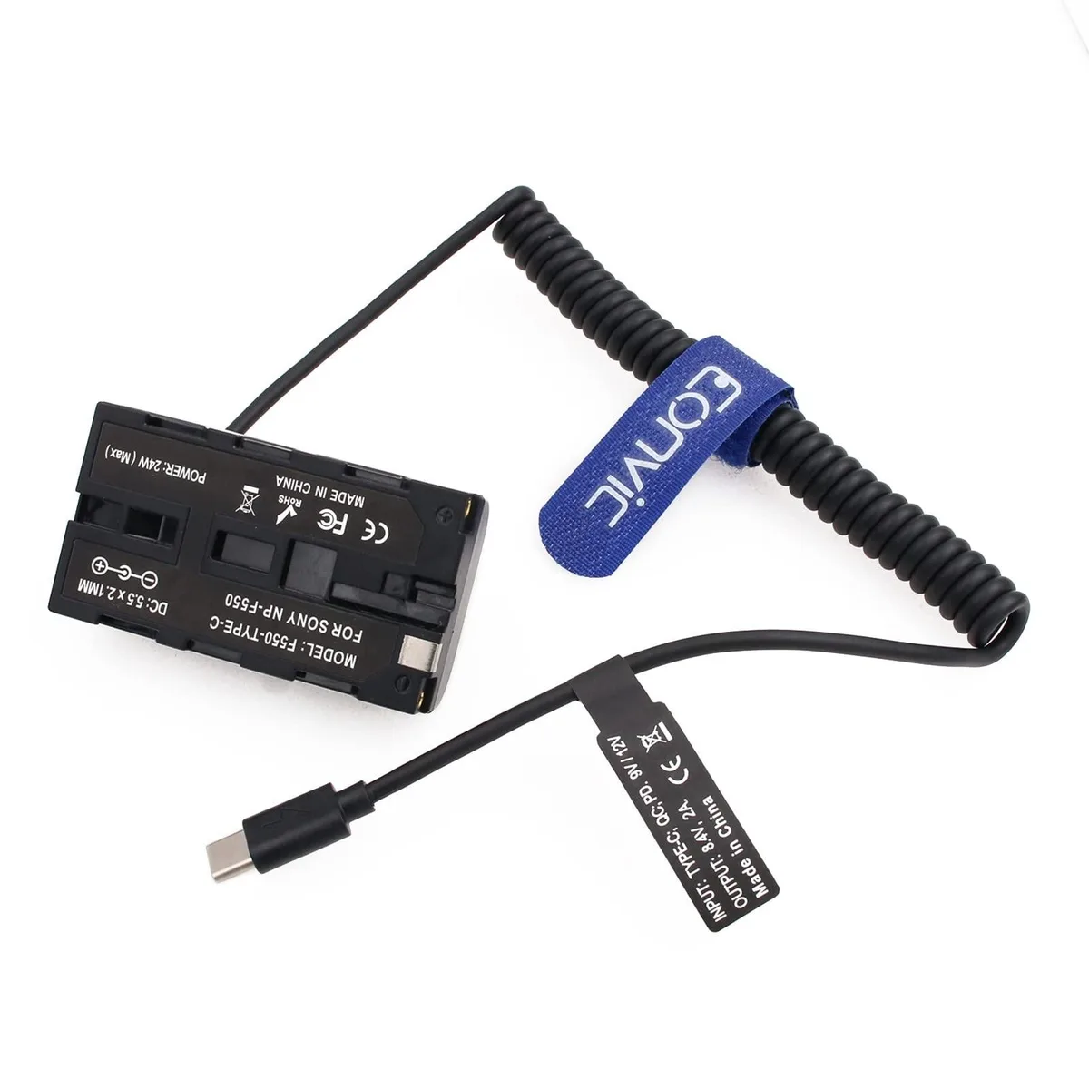 Barrow Mods Barrow Mods USB 3.1 Type C to NP-F970 Dummy Battery Cable 13.8/35cm — product photo