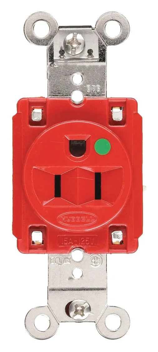 Hubbell Incorporated Hubbell Incorporated HBL8210R 15 A 125 V hospital grade receptacle — product photo