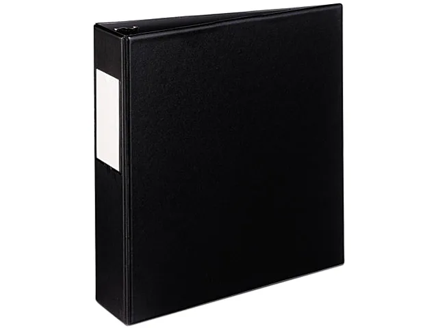 Black vinyl mini binder with EZ-Turn rings and interior pockets