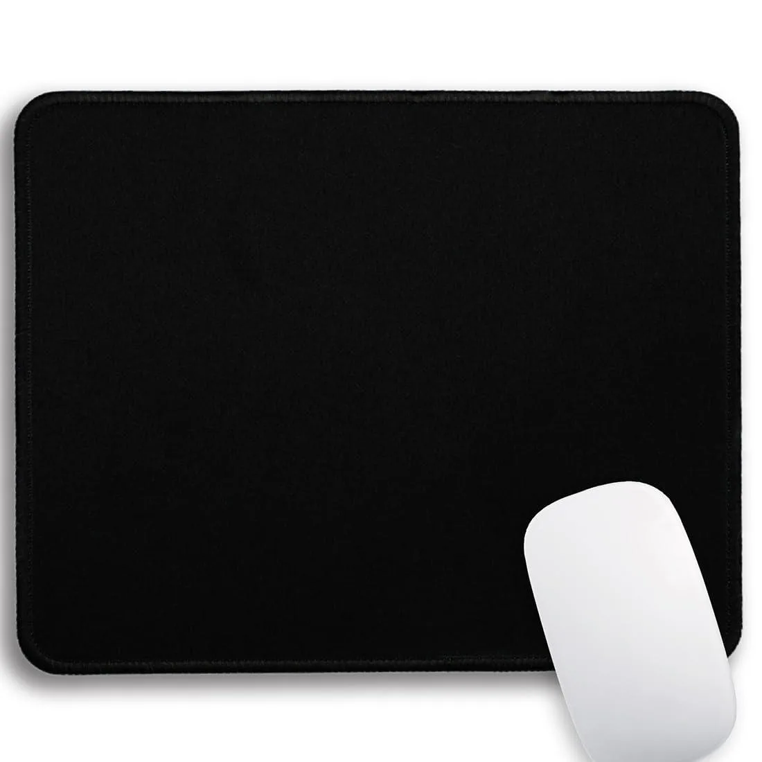  knseva zqpkn0006 Mouse Pad 10.2x8.2 Inch Black Stitched Edge — product photo