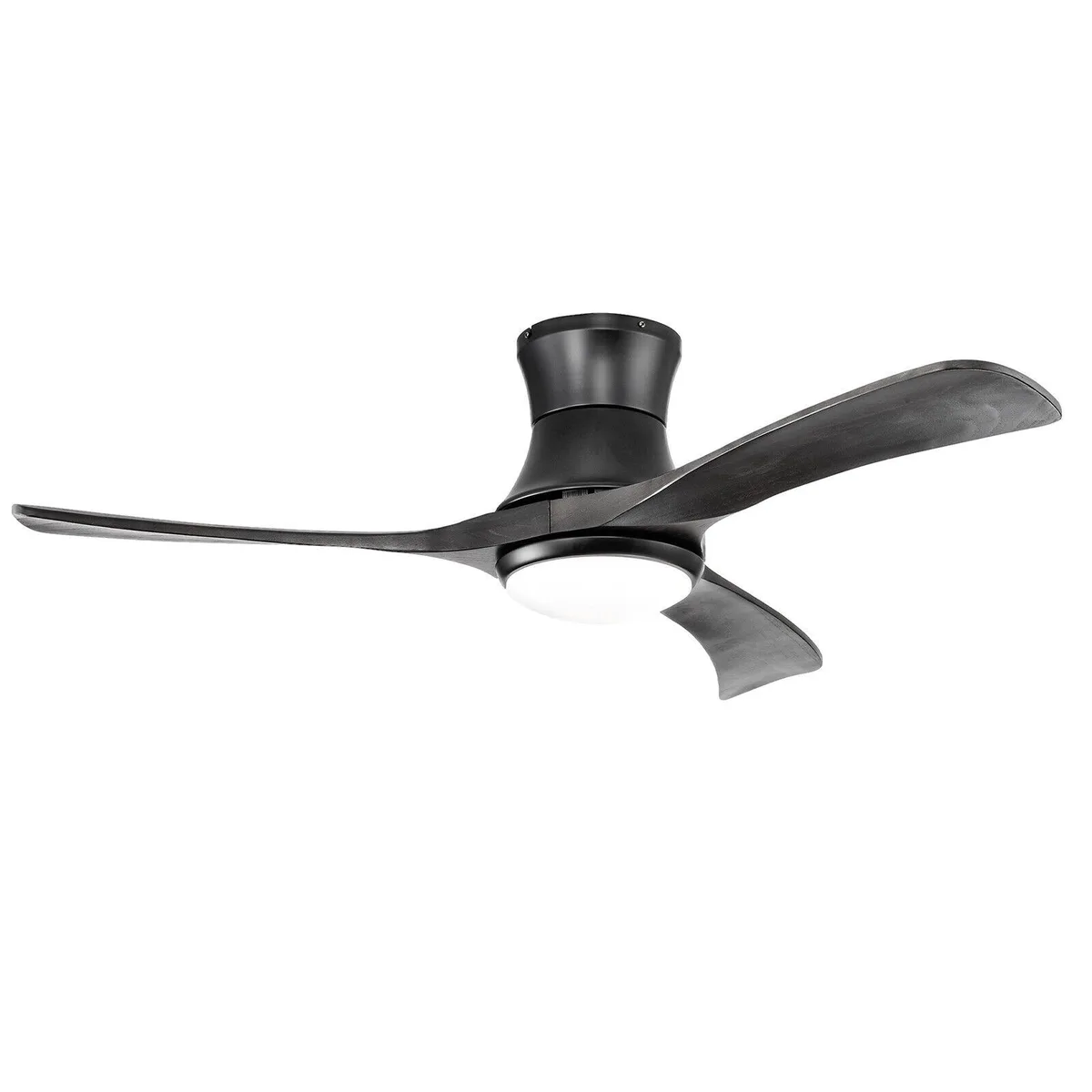 SlickBlue SlickBlue 52" Flush Mount Ceiling Fan with LED Light Black — product photo