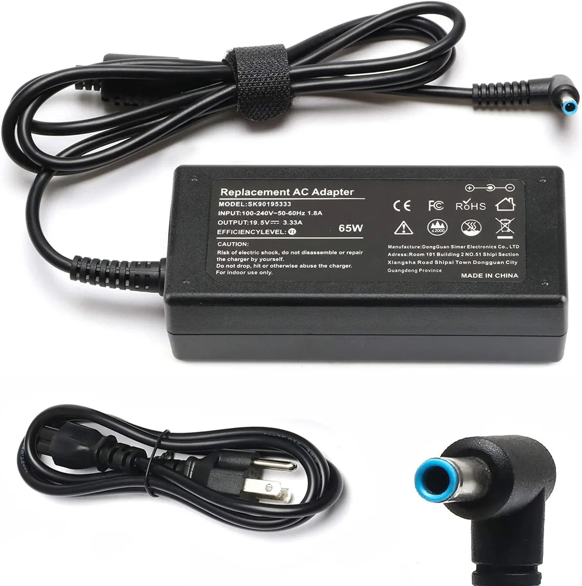 GCROWN GCROWN 65W 19.5V 3.33A Blue Tip AC Adapter 3.0mm/4.5mm — product photo