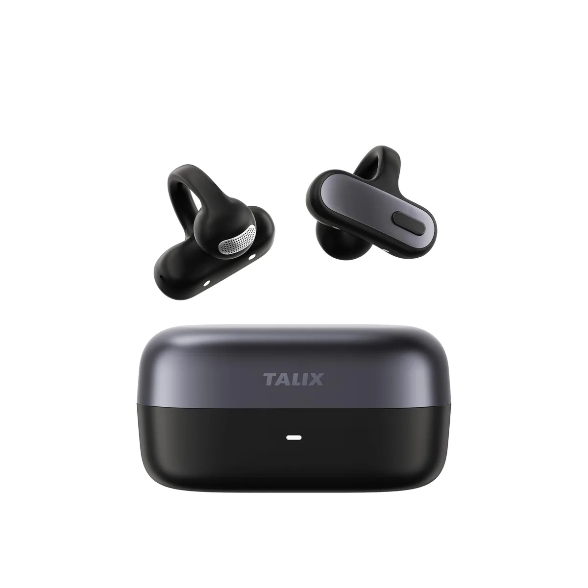  Xtatix TALIX X8 open-ear clip-on earbuds, Bluetooth 6.0, 11 mm drivers, 6 hours, IPX4, Black — product photo