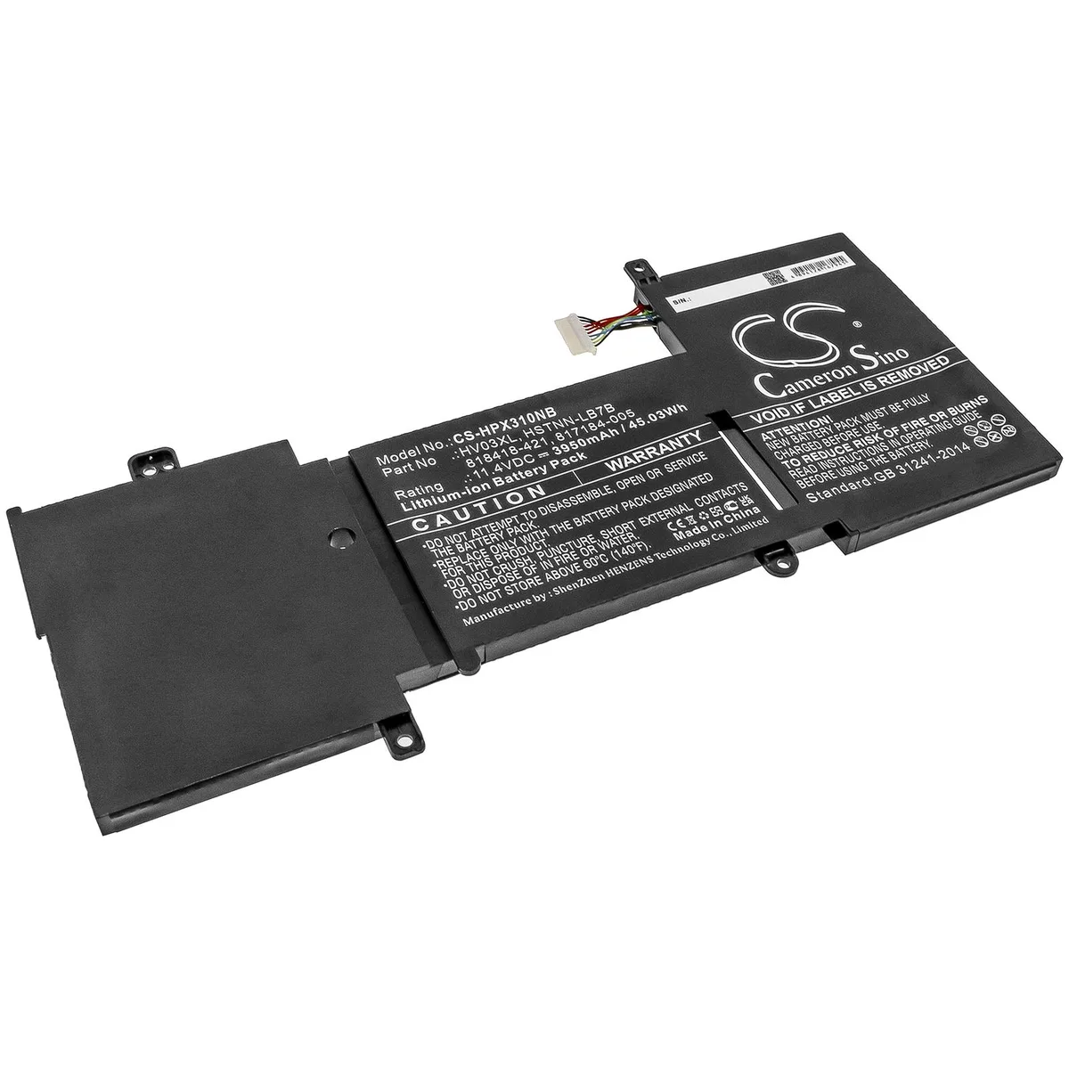 Cameron &amp; Co Cameron &amp; Co DS-CS-HPX310NB laptop battery 11.4V 3.95Ah black — product photo