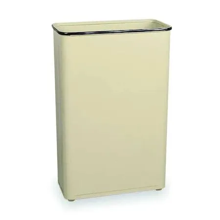 Rubbermaid Rubbermaid FGWB96RAL 24 gal Steel Rectangular Fire-Resistant Trash Can Almond Open — product photo