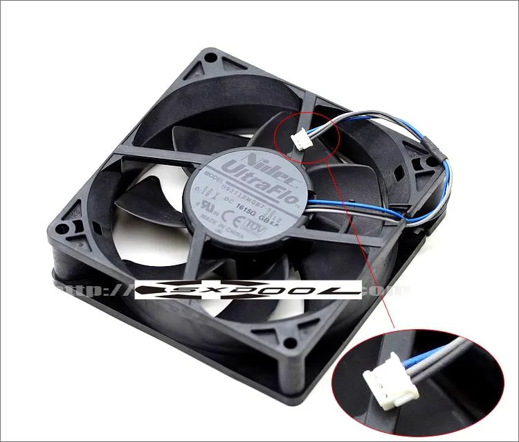 SXDOOL SXDOOL NIDEC UltraFlo U92T12MGB7-52 DC12V 0.18A 3-pin case fan — product photo