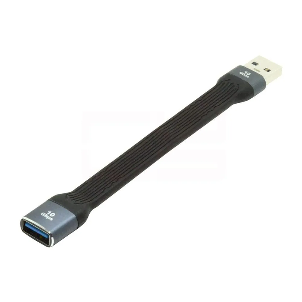 Fervit Fervit USB 3.1 Type A Female to USB 3.0 Type A Male Extension Flat Slim FPC Data Cable 13cm — product photo