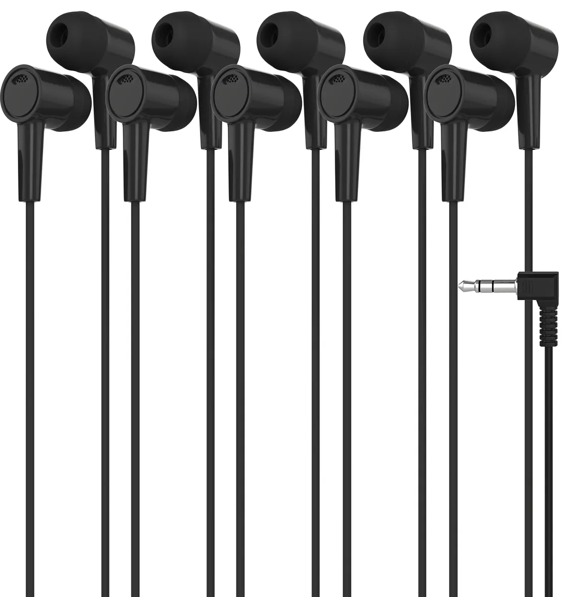  Medialine A2B-PRO PFH-L0 In-Ear Headphones 5 Pack Black 3.5mm — product photo