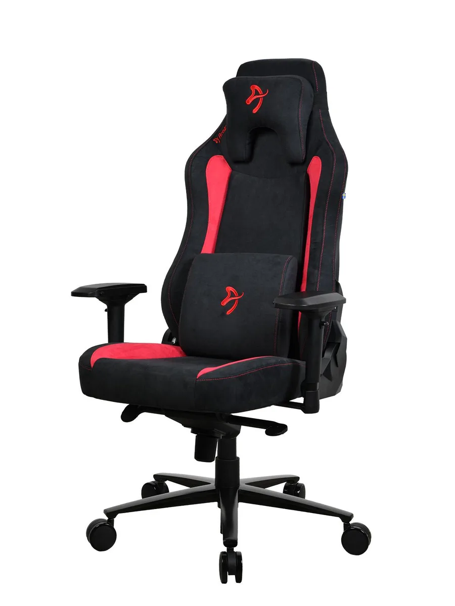 Arozzi Arozzi Vernazza Supersoft Fabric Gaming Chair Black/Red — product photo