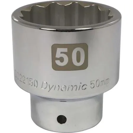 Dynamic 3/4 inch drive 50mm 12-point chrome socket