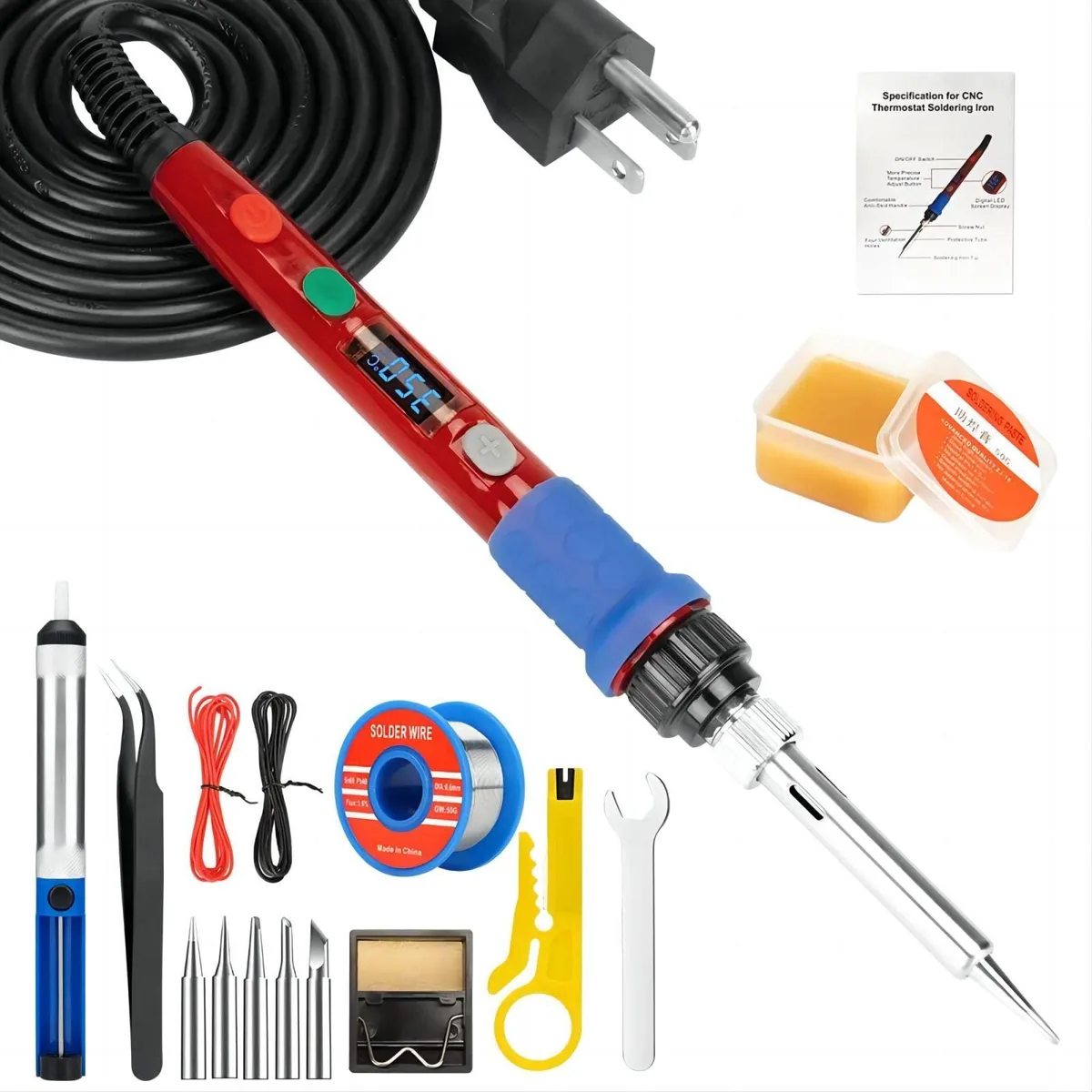 KEHIPI KEHIPI 90W 110V LED Digital Soldering Iron 16-in-1 Kit — product photo