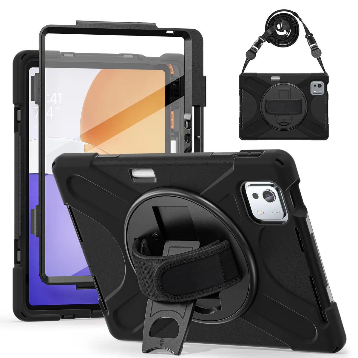 Werleo Werleo Xiaomi Pad 7S Pro 12.5 2025 Case Black 360 Stand Straps — product photo