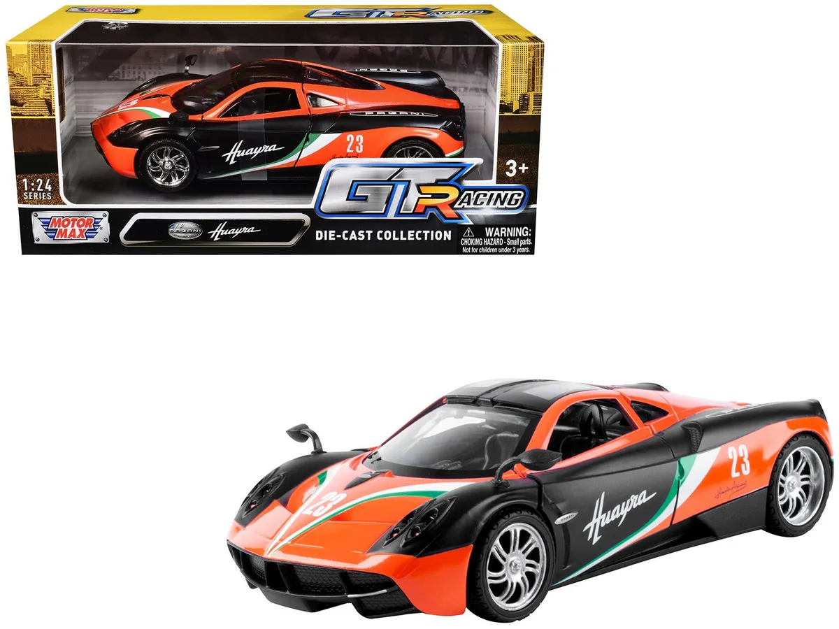 MOTORMAX MOTORMAX Pagani Huayra #23 Orange Black Stripes GT Racing 1/24 Diecast — product photo
