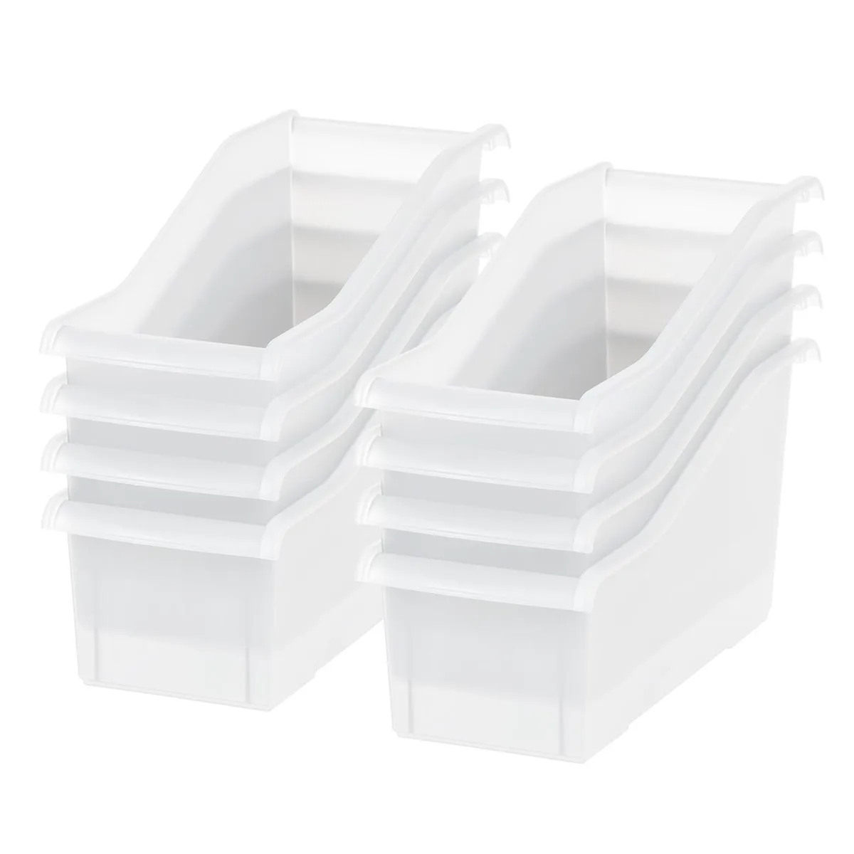 IRIS USA, INC. IRIS USA, INC. 15" x 6" Connecting Storage Bins, 8-Pack, Clear — product photo