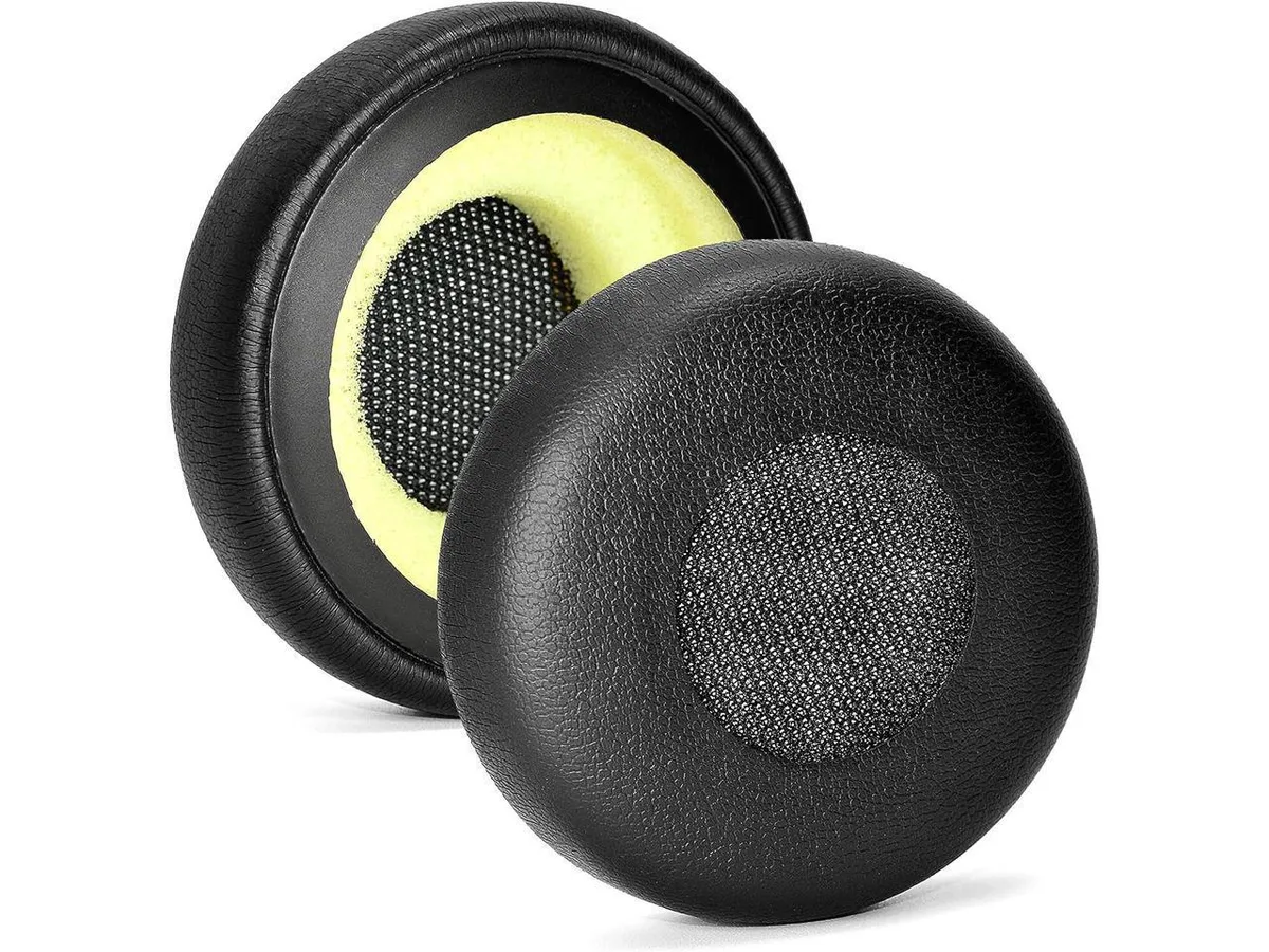 Black replacement ear pads for Jabra Evolve headsets