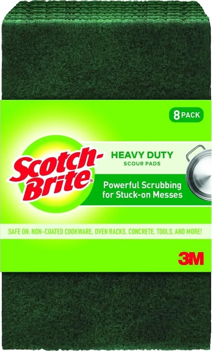  Scotch-Brite Heavy Duty Scouring Pad 8 Pack cleaning kit — product photo