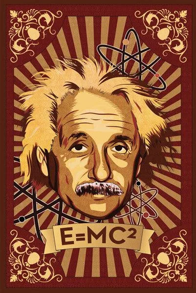 Albert Einstein E=MC2 poster print 22 x 34 inches on heavy stock paper