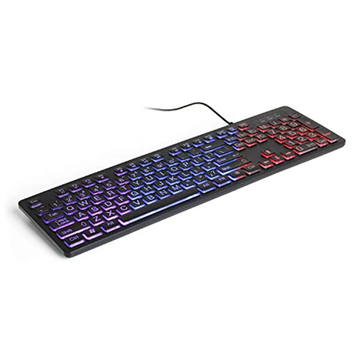 Aluratek Aluratek Large Print Tri-Color USB LED Backlit Keyboard — product photo