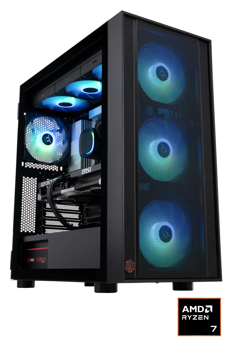 ABS ABS ER9800X3D5070TI Ryzen 7 9800X3D RTX 5070 Ti 32GB DDR5 2TB NVMe gaming PC — product photo