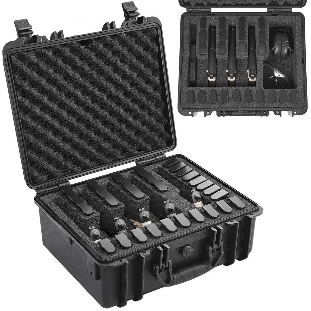 VEVOR VEVOR Hard Pistol Case 5 Pistol IP67 18.9×16.3×8.5 in Black — product photo