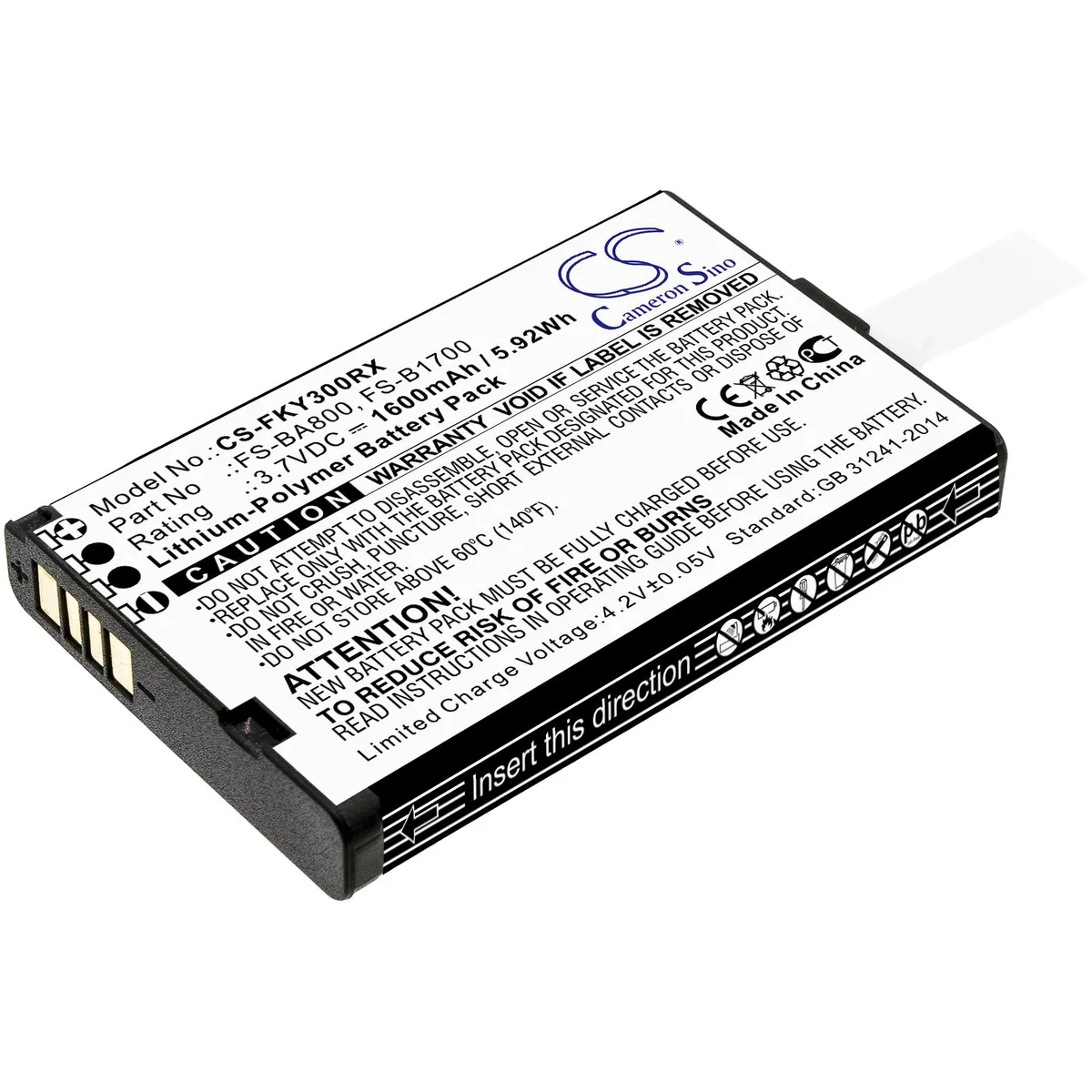 Cameron &amp; Co Cameron &amp; Co Li-Polymer battery 1.6 Ah black — product photo