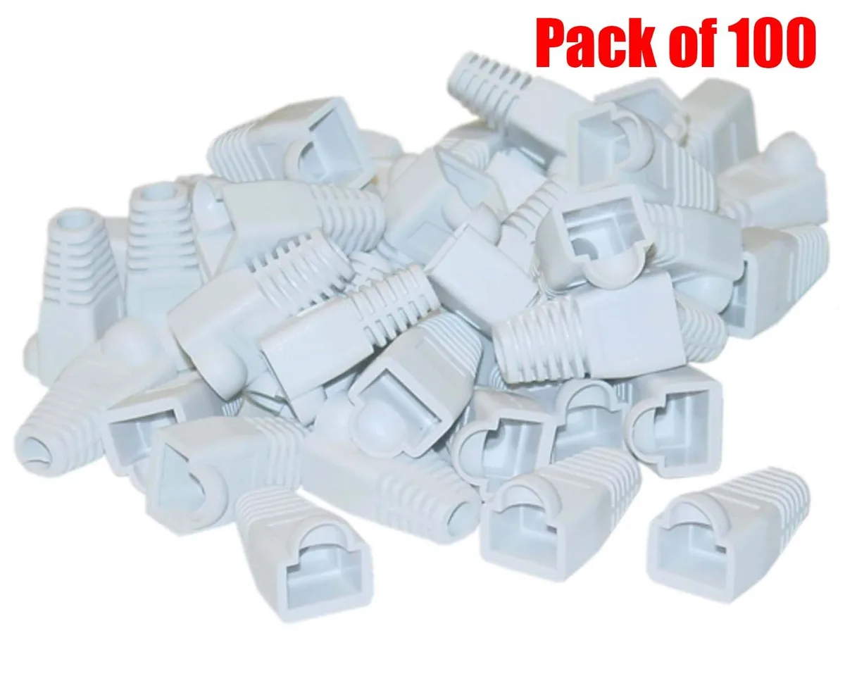 iMBAPrice iMBAPrice Ethernet Strain Relief Boots White Pack of 100 — product photo
