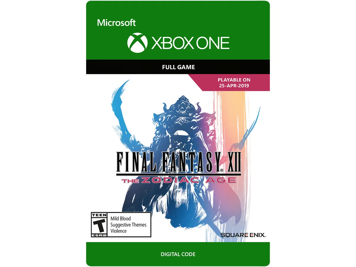 SQUARE ENIX USA SQUARE ENIX USA G3Q-00693 FINAL FANTASY XII The Zodiac Age Xbox One downloadable game — product photo