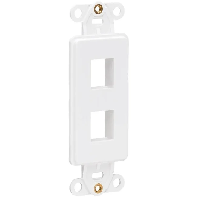 Tripp Lite Tripp Lite Decora wall plate insert, vertical 2-port, white — product photo