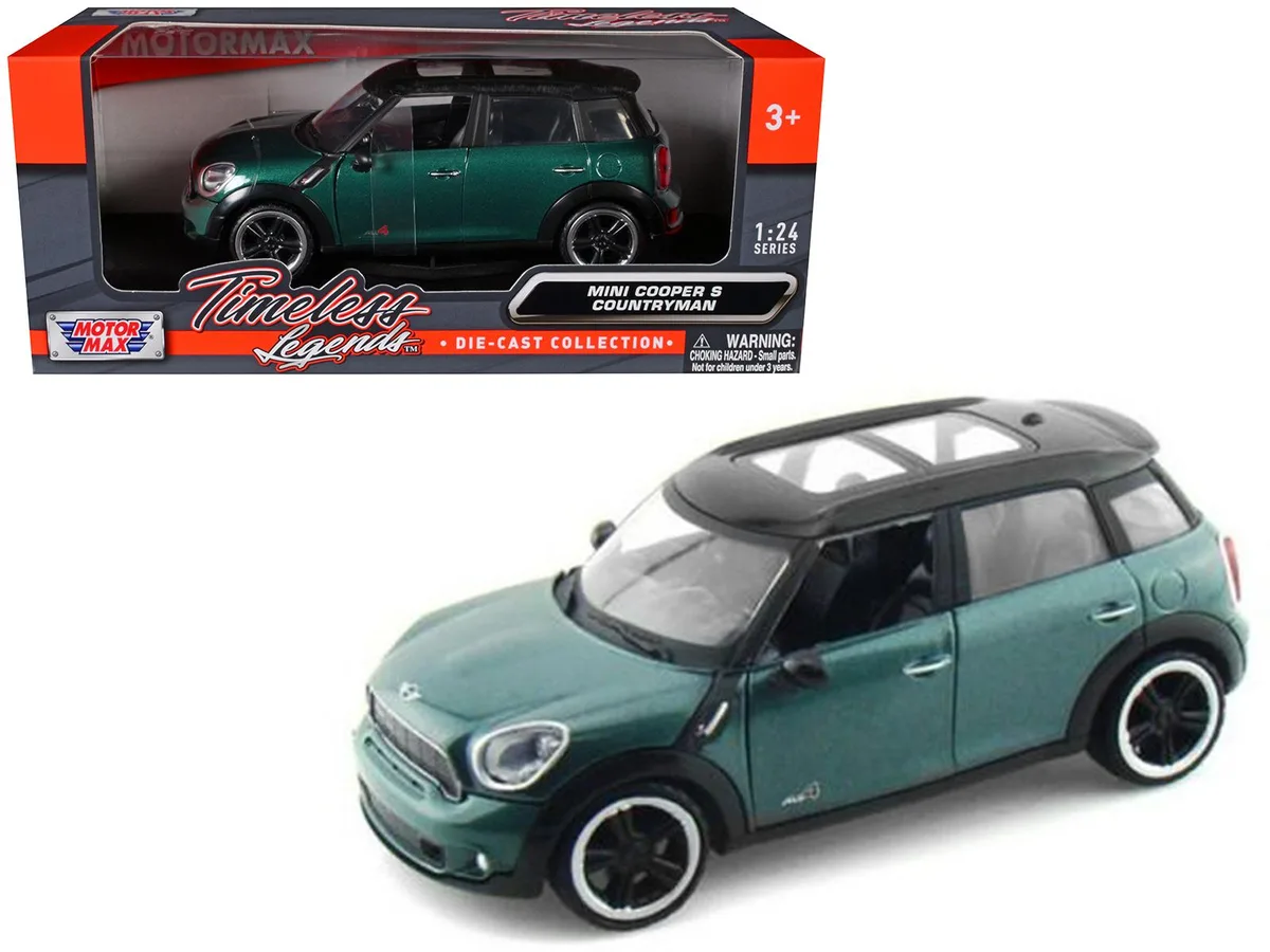 MOTORMAX MOTORMAX Mini Cooper S Countryman Oxford Green 1/24 Diecast Car Model — product photo