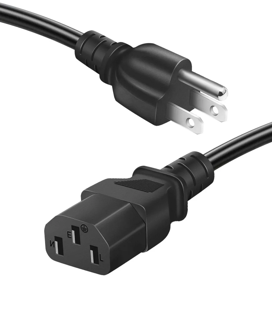  Lastar 6 ft AC Power Cord C13 to NEMA 5-15P 10A 125V 18AWG Black — product photo